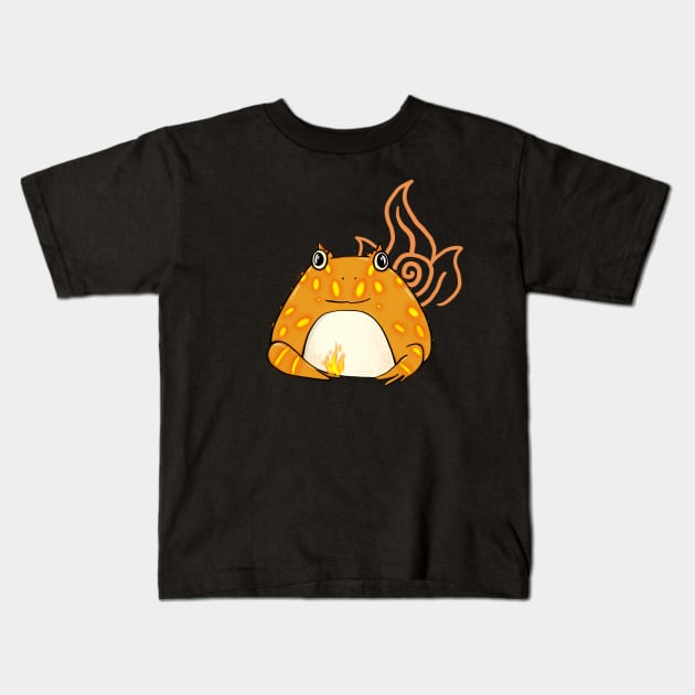 The FIRE FROG Kids T-Shirt by astonishingemma